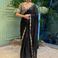 Black Saree with Golden Sequins Magic
