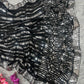 Black Georgette made Saree with Heavy Sequence Embroidery Work