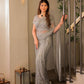 Grey Georgette made Saree with Heavy Sequence Embroidery Work