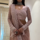 Soft Net Beautiful Sequence Work Light Pink Saree