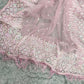 Soft Net Beautiful Sequence Work Light Pink Saree