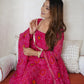 New Designer Bandhej Gowns & Dressess & Dresses Set – Pure Soft Chiffon Anarkali with Dupatta and Pant