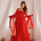 New Designer Bandhej Gowns & Dressess & Dresses Set – Pure Soft Chiffon Anarkali with Dupatta and Pant