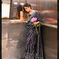 Black Georgette made Saree with Heavy Sequence Embroidery Work