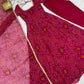 New Designer Bandhej Gowns & Dressess & Dresses Set – Pure Soft Chiffon Anarkali with Dupatta and Pant