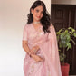Baby Pink Handwork Saree
