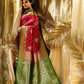 Red Woven Kanjivaram Banarasi Jacquard Sari