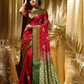 Red Woven Kanjivaram Banarasi Jacquard Sari