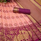 Peach Zari Woven  Kanjivaram Silk Saree