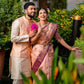 Peach Zari Woven  Kanjivaram Silk Saree