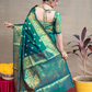 Banarasi Silk Saree in Rama Green