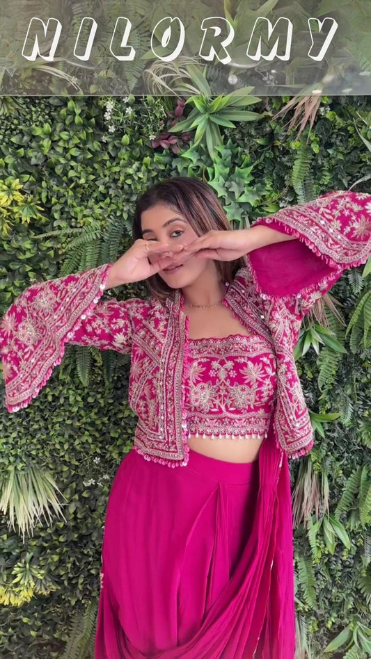 DRAPE SAREE WITH CHIC SHRUG