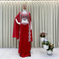Georgette Blouse, Skirt & Koti Set with Sequins & Diamond Work