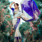 Soft Silk Assam Saree (Blue)