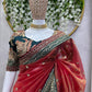 Stunning Red Color Jimmy choo Saree