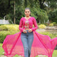 Designer Leheriya Front-Open Kurti with Kutchi Patchwork