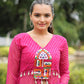 Designer Leheriya Front-Open Kurti with Kutchi Patchwork