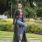 Designer Leheriya Front-Open Kurti with Kutchi Patchwork