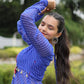 Designer Leheriya Front-Open Kurti with Kutchi Patchwork
