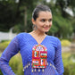 Designer Leheriya Front-Open Kurti with Kutchi Patchwork