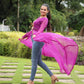 Designer Leheriya Front-Open Kurti with Kutchi Patchwork