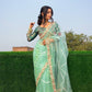 Exquisite Butterfly Net Saree – Intricate Embroidery & Pearl Moti Work