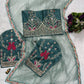 Exquisite Butterfly Net Saree – Intricate Embroidery & Pearl Moti Work