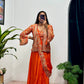 INDO-WESTERN DRAPE SAREE