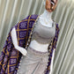 Designer Fancy Western-Style Printed Koti Set with Blouse & Dhoti Bottom