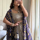 Designer Fancy Western-Style Printed Koti Set with Blouse & Dhoti Bottom