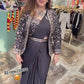 Trendy Indo-Western Ready-to-Wear Saree with Embroidered Koti & Stitched Blouse