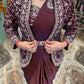 Trendy Indo-Western Ready-to-Wear Saree with Embroidered Koti & Stitched Blouse