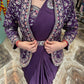 Trendy Indo-Western Ready-to-Wear Saree with Embroidered Koti & Stitched Blouse