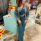 Trendy Indo-Western Ready-to-Wear Saree with Embroidered Koti & Stitched Blouse