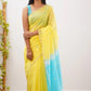 Elegant Contrast Jacquard Lilan Slab Cotton Saree