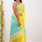 Elegant Contrast Jacquard Lilan Slab Cotton Saree