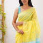 Elegant Contrast Jacquard Lilan Slab Cotton Saree