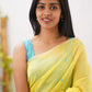 Elegant Contrast Jacquard Lilan Slab Cotton Saree
