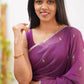 Elegant Contrast Jacquard Lilan Slab Cotton Saree
