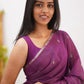 Elegant Contrast Jacquard Lilan Slab Cotton Saree