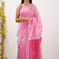 Elegant Contrast Jacquard Lilan Slab Cotton Saree