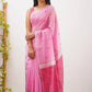 Elegant Contrast Jacquard Lilan Slab Cotton Saree