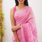 Elegant Contrast Jacquard Lilan Slab Cotton Saree