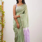 Elegant Contrast Jacquard Lilan Slab Cotton Saree