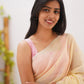 Elegant Contrast Jacquard Lilan Slab Cotton Saree
