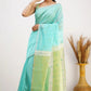 Elegant Contrast Jacquard Lilan Slab Cotton Saree