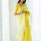 Elegant Contrast Jacquard Lilan Slab Cotton Saree
