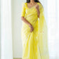 Elegant Contrast Jacquard Lilan Slab Cotton Saree