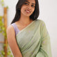 Elegant Contrast Jacquard Lilan Slab Cotton Saree