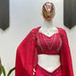 ELEGANT DESIGNER DRAPED SKIRT SET